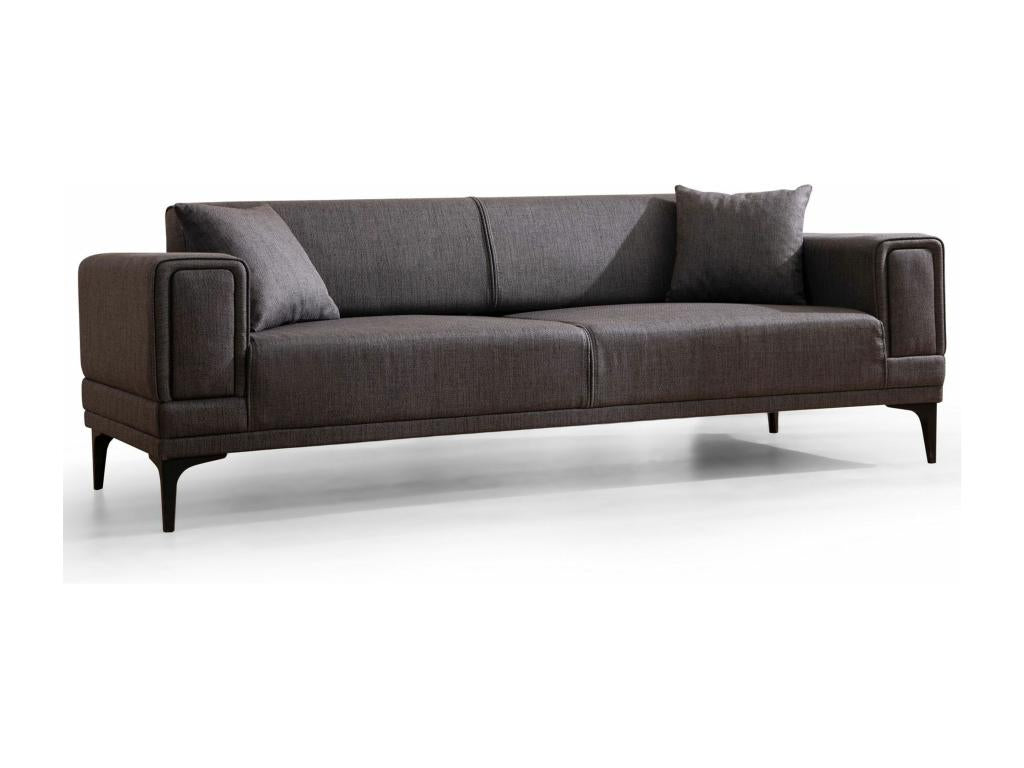 Divano trasformabile a 3 posti Mobenze Tissu toile Grigio foncé YATX22208