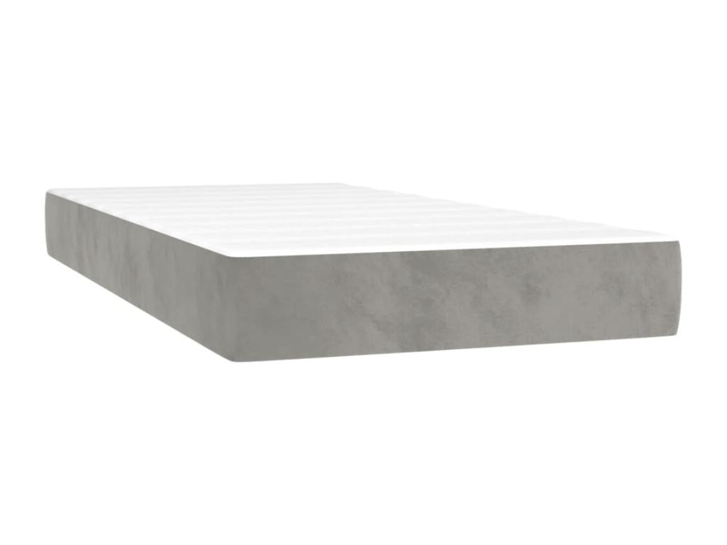 Lit à sommier tapissier et Materasso Grey clair 80x200 cm Mobenze ISFK63789