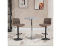 Set di 2 tabourets de bar Vintage réglable pivotant con repose-pied PU marron surpiqûre Mobenze PSJE74679