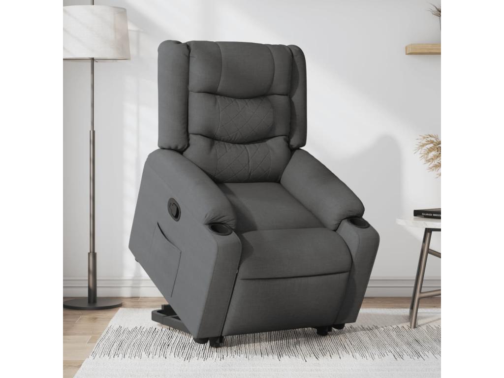 Poltroncina inclinabile Grigio foncé Tissu VMRL93877