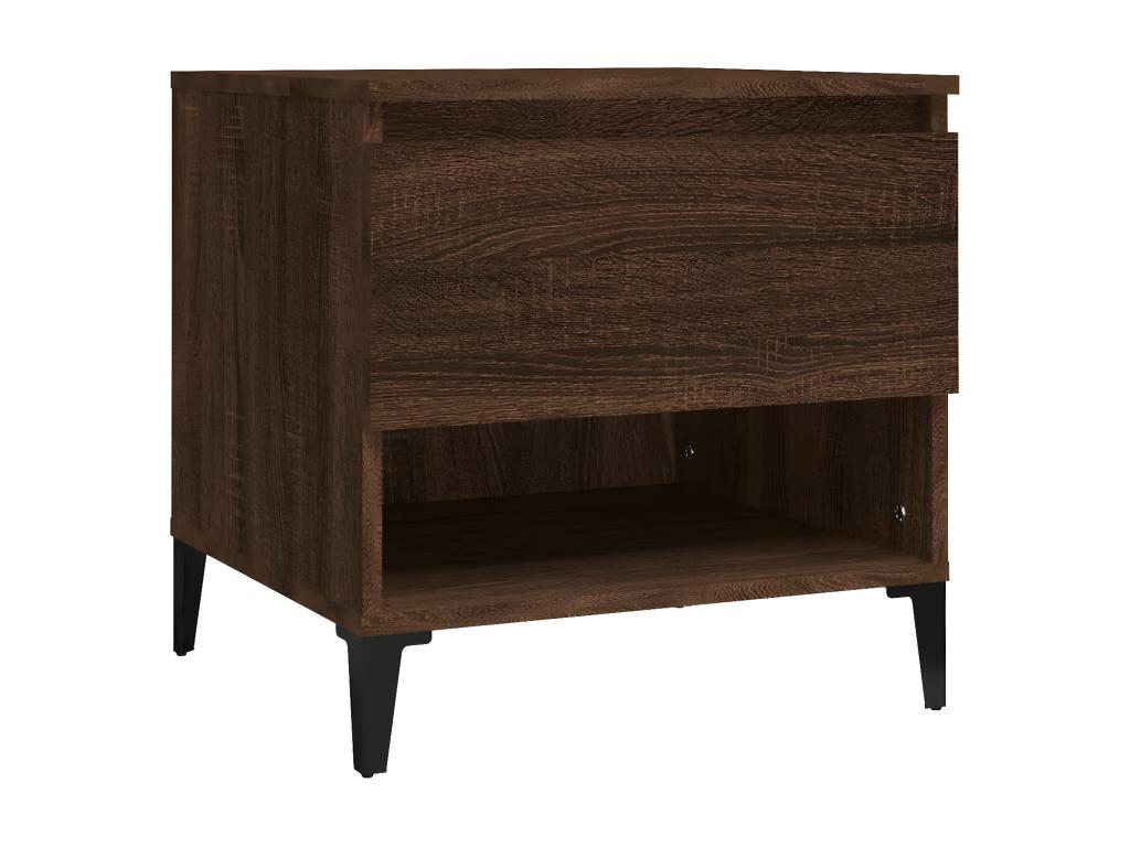 Tavolo d'appoint Chêne marrone 50x46x50 cm Bois d'ingénierie ZRNF88210