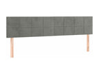 Têtes de lit 2 pz Grigio chiaro 100x5x78/88 cm Velours SCNS11972