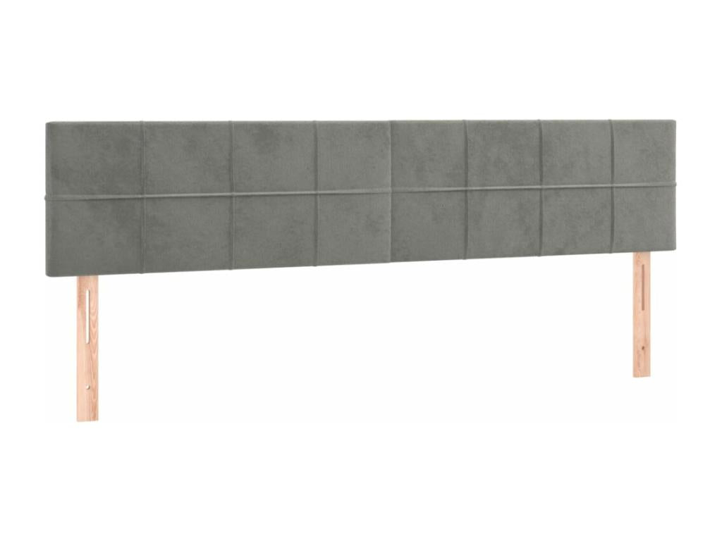 Têtes de lit 2 pz Grigio chiaro 100x5x78/88 cm Velours SCNS11972