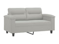 Divano à 2 posti Grigio chiaro 120 cm Tissu microfibra EYYB17248