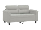 Divano à 2 posti Grigio chiaro 120 cm Tissu microfibra EYYB17248