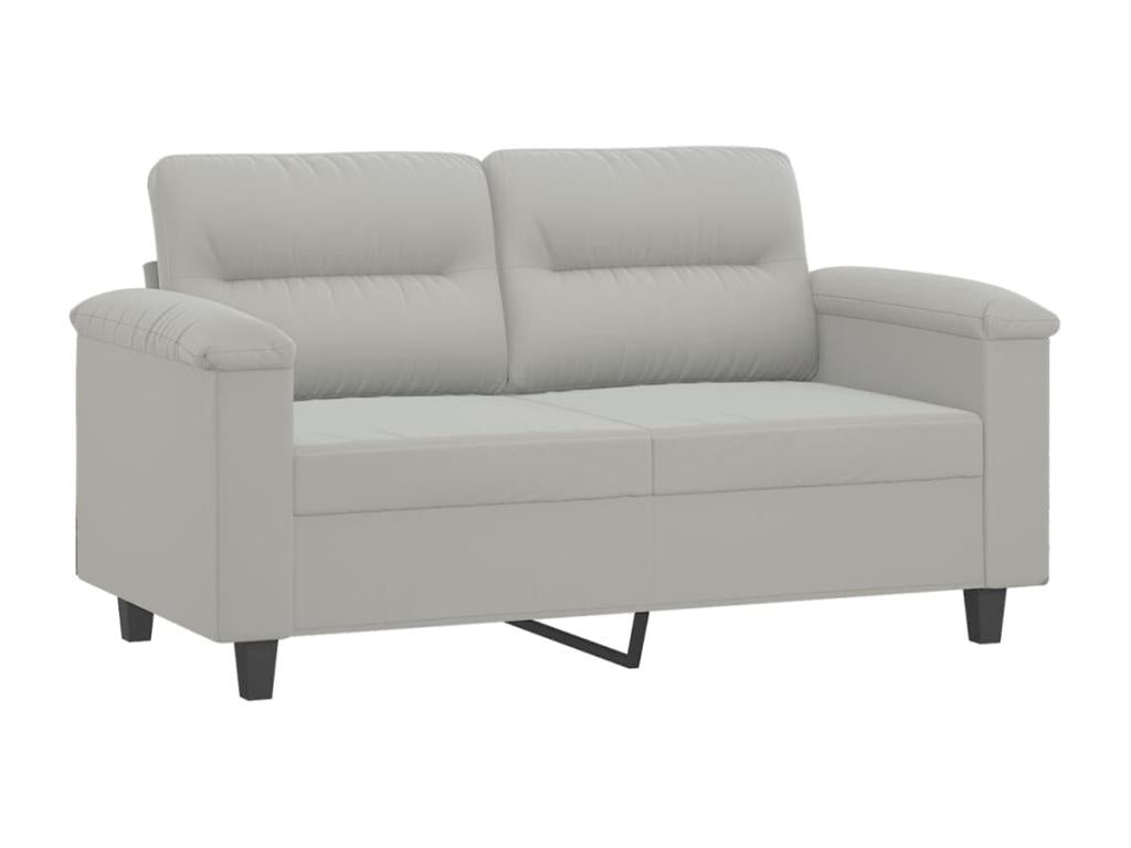 Divano à 2 posti Grigio chiaro 120 cm Tissu microfibra EYYB17248