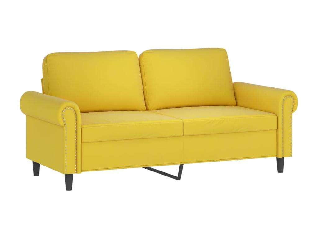 Divano 2 posti con decorazioni decorative gialle 140 cm Mobenze SNQL64840