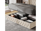 Letto contenitore 160x200 cm en Mobenze con sommier à Mobenze - Beige FHRD87955