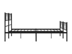 Struttura letto métal sans Materasso con pied de lit nero 140x200cm OUPS89507