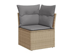 Set salotto e divani da giardino 13 pezzi méLuxameub resina intrecciata beige HSFP68357