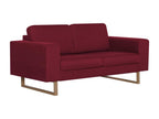 Divano à 2 posti Tissu Rosso bordeaux WHEE42550