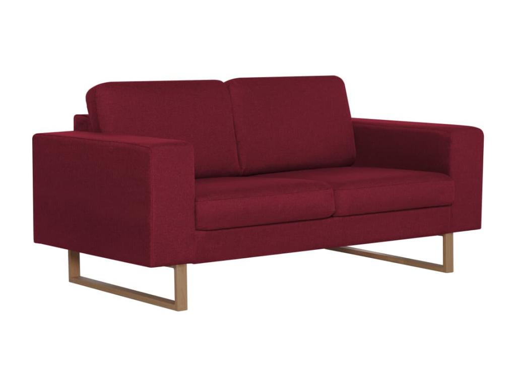 Divano à 2 posti Tissu Rosso bordeaux WHEE42550