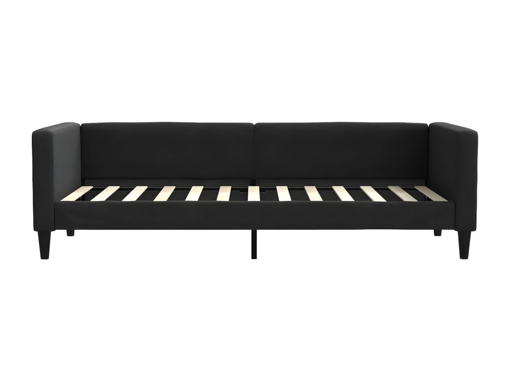 Letto da giorno con materasso nero 80x200 cm tessuto DNEX82605