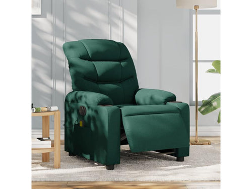 Poltrona da massaggio inclinabile elettrica Verde foncé Tissu BPWP98899