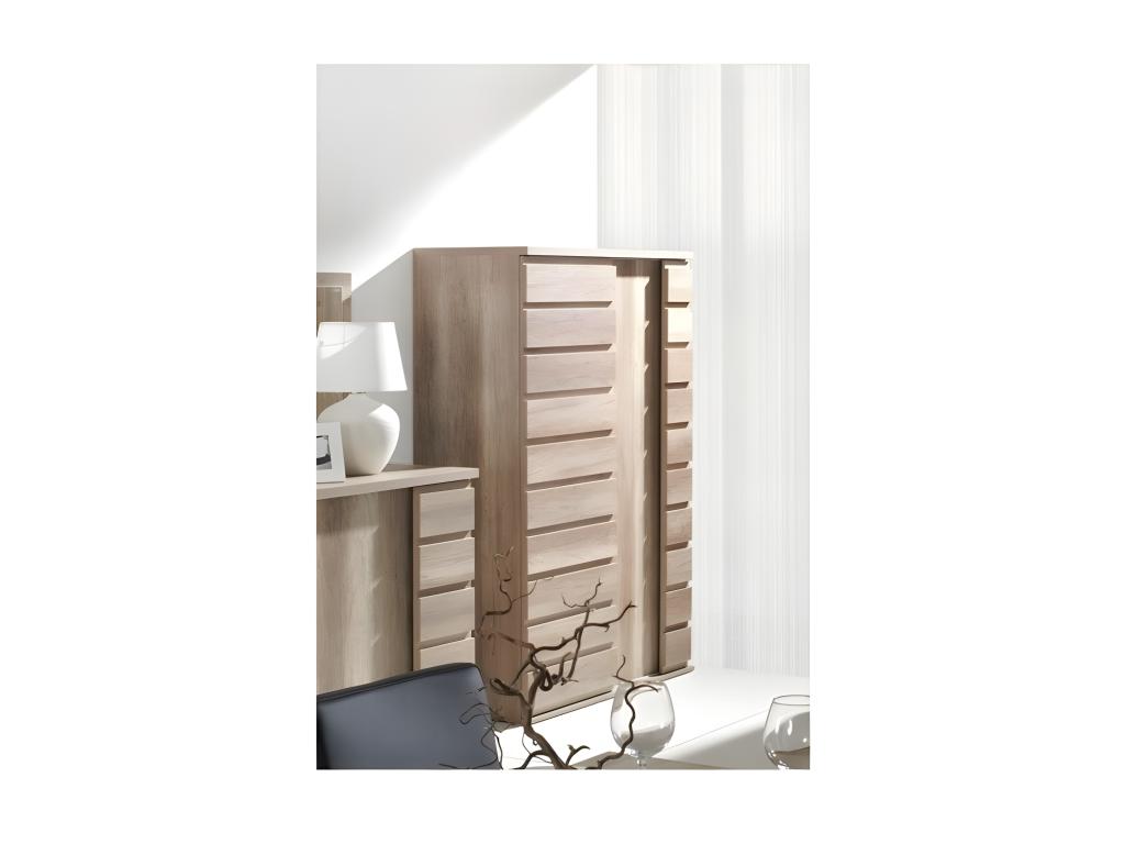 Vetrina 2 porte coulissantes Mobenze - Coloris chêne Mobenze - 120x180x55 cm CPKB32008