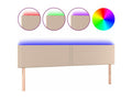 Testiera letto LED Cappuccino 160x5x78/88 cm Similicuir DJPW65768