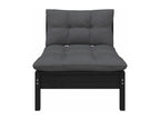 Set da giardino 3 pezzi con cuscini Nero Mobenze de pin massif QVTT06962