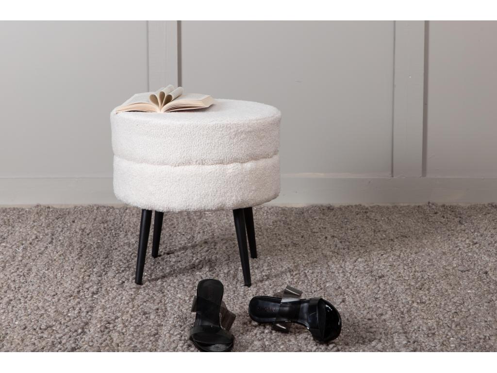 Pouf bianco, 40 x 40 x 40 cm