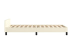 Struttura letto con testiera Crema 80x200 cm Similicuir JWGQ78701