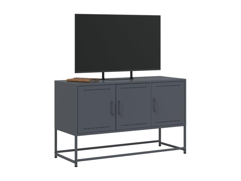 Mobile TV antracite 100,5x39x60,5 cm acciaio BYKO80557