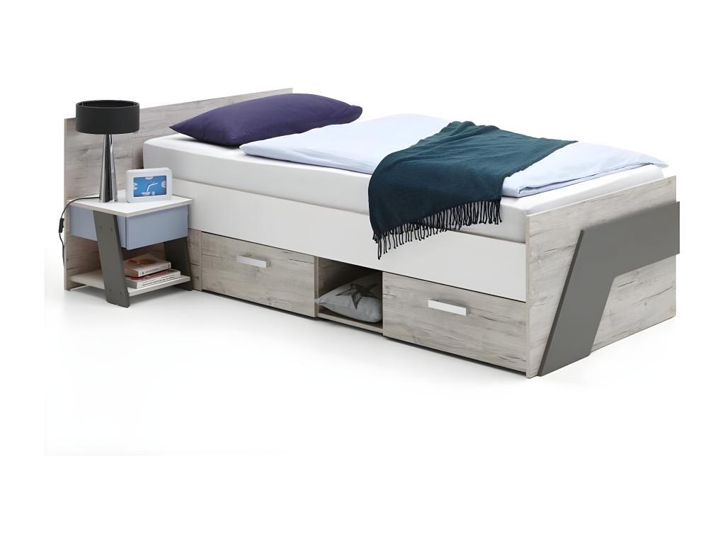 Comodino 1 Tiroir Mobenze 69 cm Bianco HKYL91705