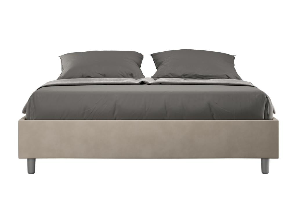 Lit sans sommier rembourré 160x190 microfibra sabbia Mobenze CZKA05047