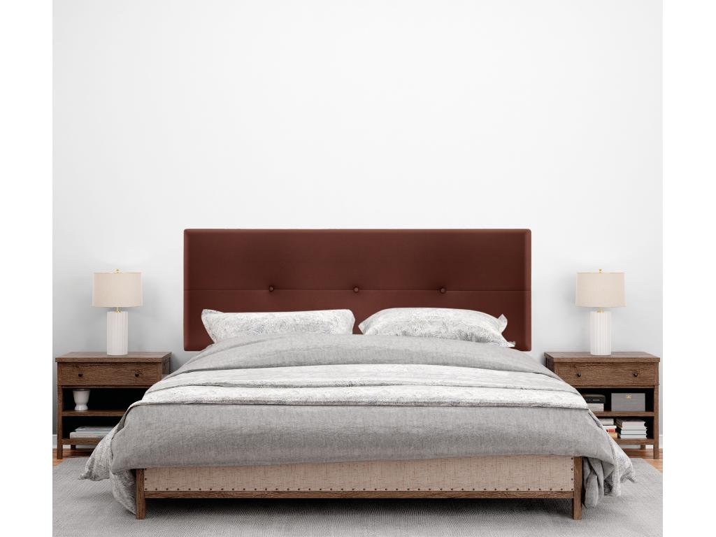 Mobenze Testiera Similcuir con Boutons 150x50cm Lit. 150 - Chocolat BIYN48230