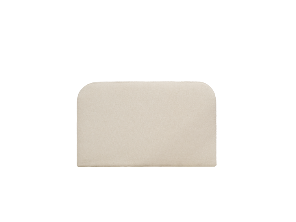 Letto in tessuto Boucle bianco, 140 x 110 cm