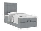 Struttura letto Mobenze et Materasso grigio chiaro 100x200 cm tessuto JLSV48149