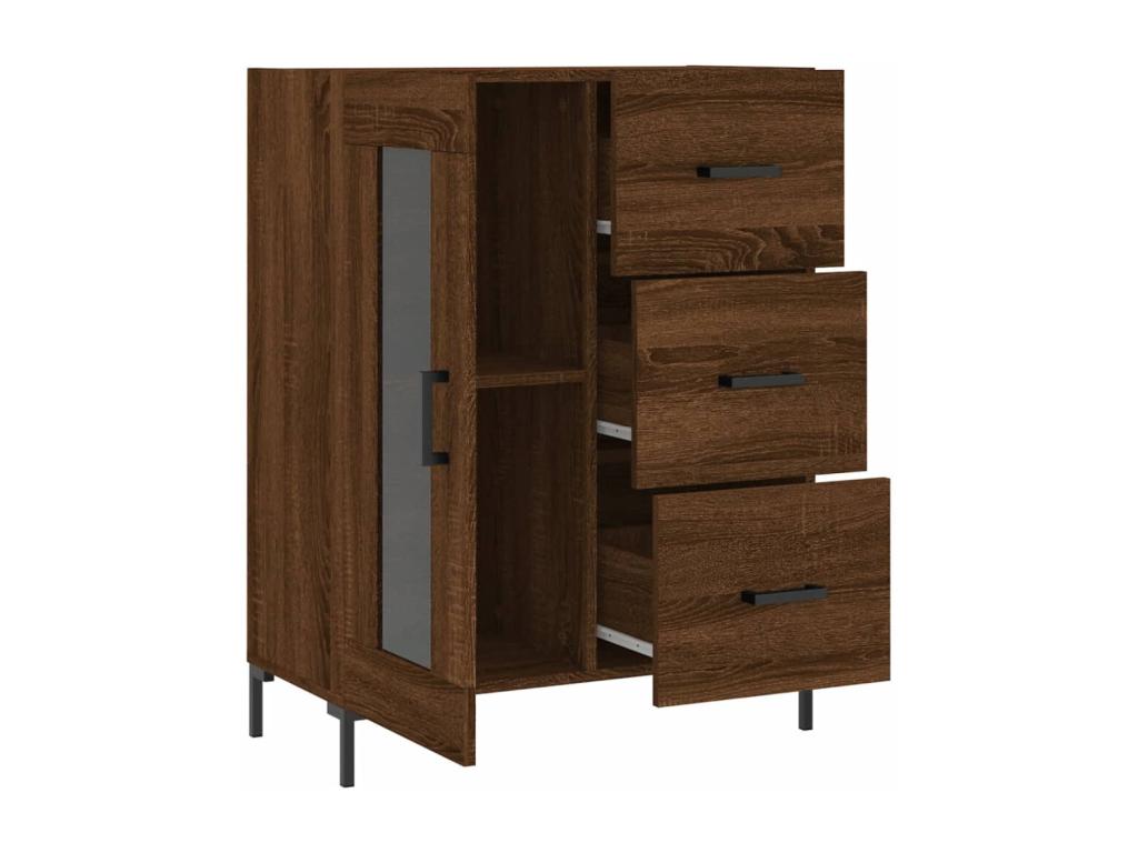 Credenza chêne marrone 69,5x34x90 cm Mobenze d'ingénierie PWYY24318