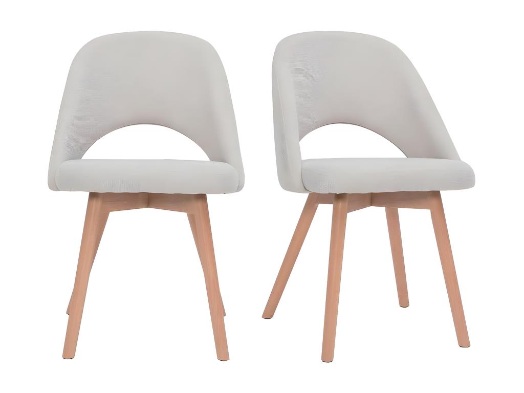 Sedie scandinave in tessuto effetto Mobenze texturé beige e Mobenze chiare lotto di 2 Mobenze HSKH43194