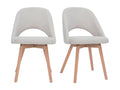 Sedie scandinave in tessuto effetto Mobenze texturé beige e Mobenze chiare lotto di 2 Mobenze HSKH43194