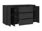 Credenza con 3 cassetti Nera 120x41x75 cm Mobenze d'ingénierie VTLH52932