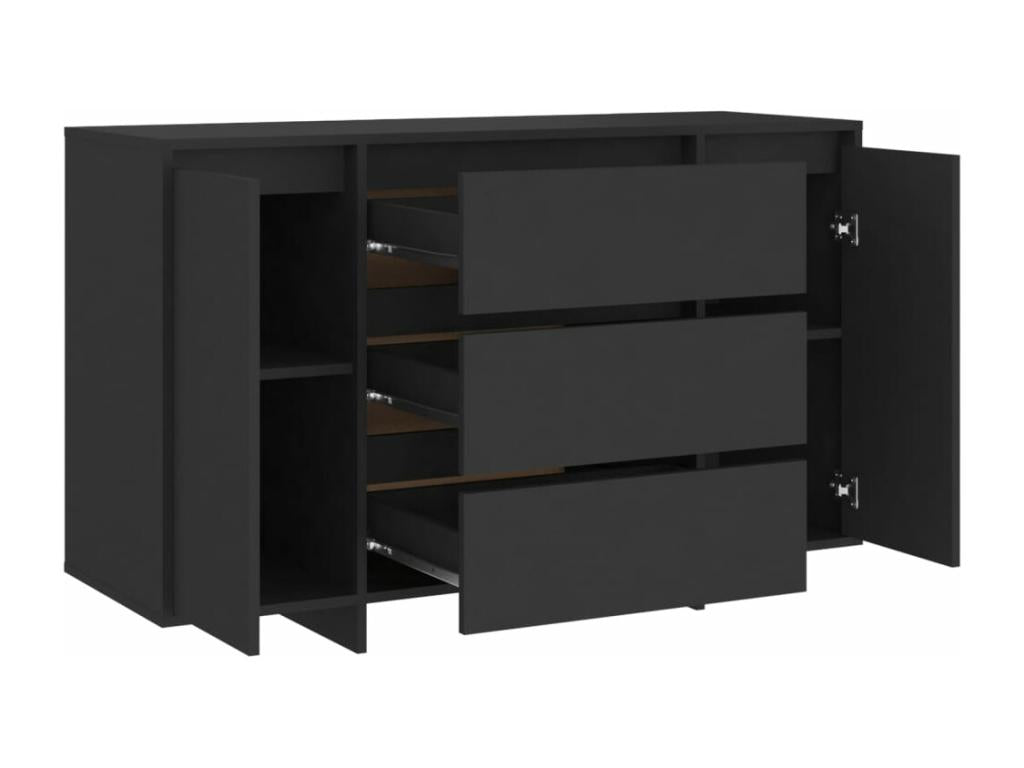 Credenza con 3 cassetti Nera 120x41x75 cm Mobenze d'ingénierie VTLH52932
