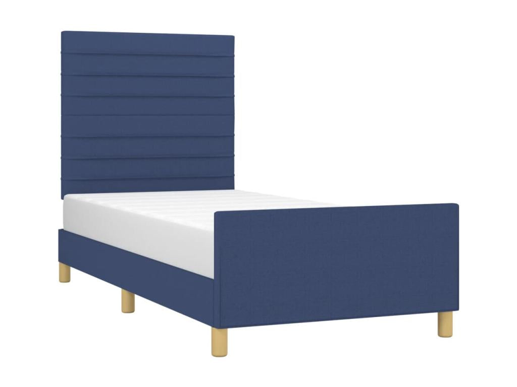 Struttura letto senza materasso blu 100x200 cm tessuto UAJY81999