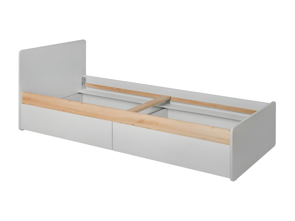 Lit Enfant / Tiroir Mobenze 90x200cm Grigio / Naturale XKMG70703