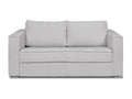 Divano 4 posti trasformabile Express in tessuto texturé grigio chiaro - Divano 160 cm - Materasso 18 cm Mobenze KEBI55150
