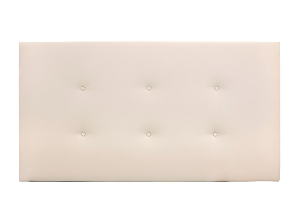 Testiera con bottoni similicuir beige 180x80 cm - Mobenze ZGQR49388