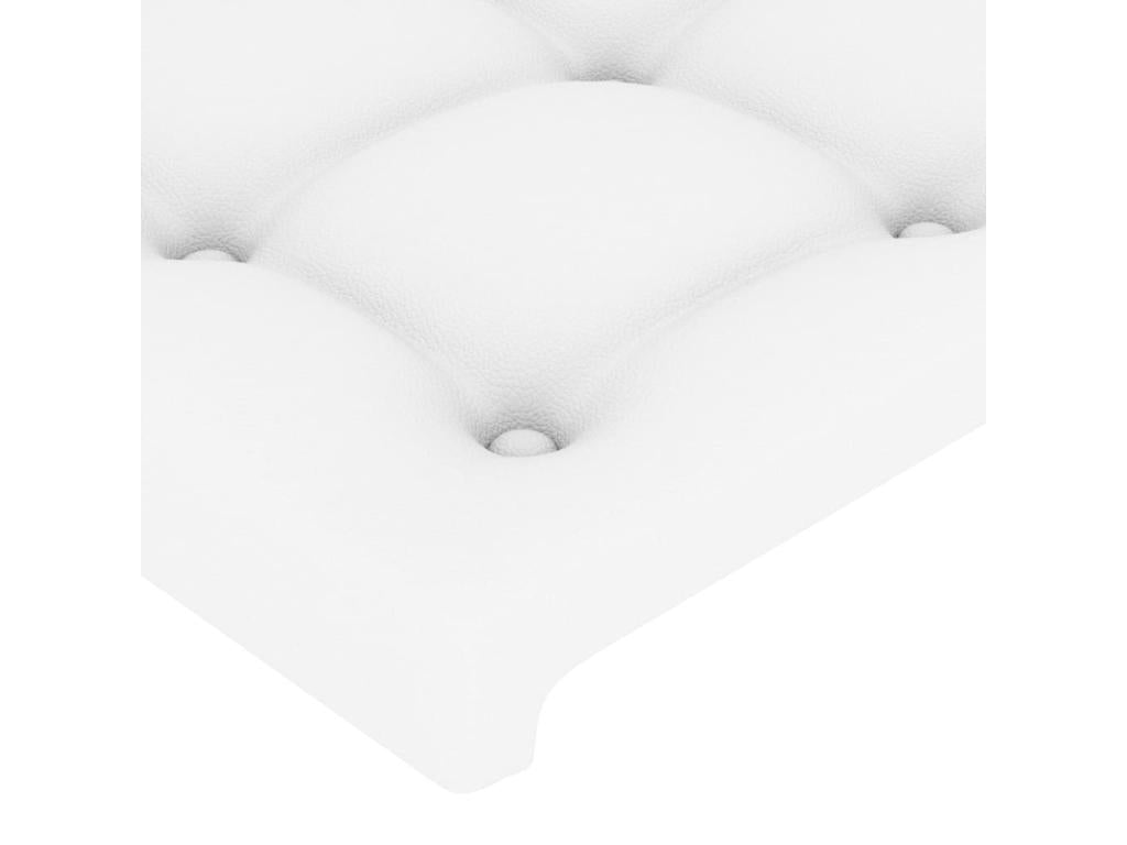 Letto in similpelle bianca, 203 x 16 x 78 cm