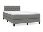 Sommier à Mobenze de lit Materasso LED grigio foncé 120x190 cm tessuto FXJQ39243