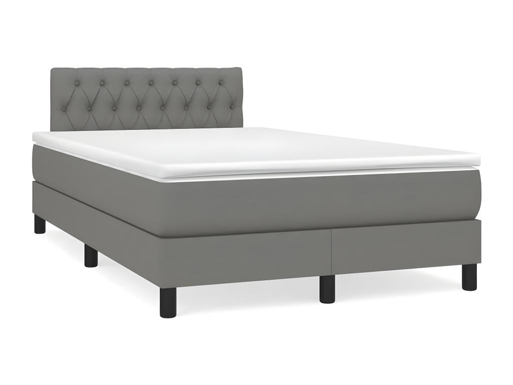 Sommier à Mobenze de lit Materasso LED grigio foncé 120x190 cm tessuto FXJQ39243