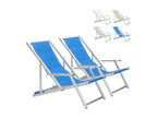 Set di 2 chaise longue pliante con accoudoirs plage et jardin Mobenze IIJD85006
