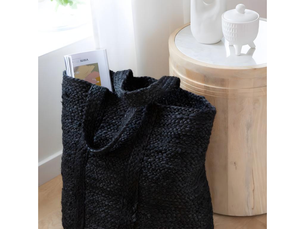 Borsa a tracolla nera Luxameub OBKB48817