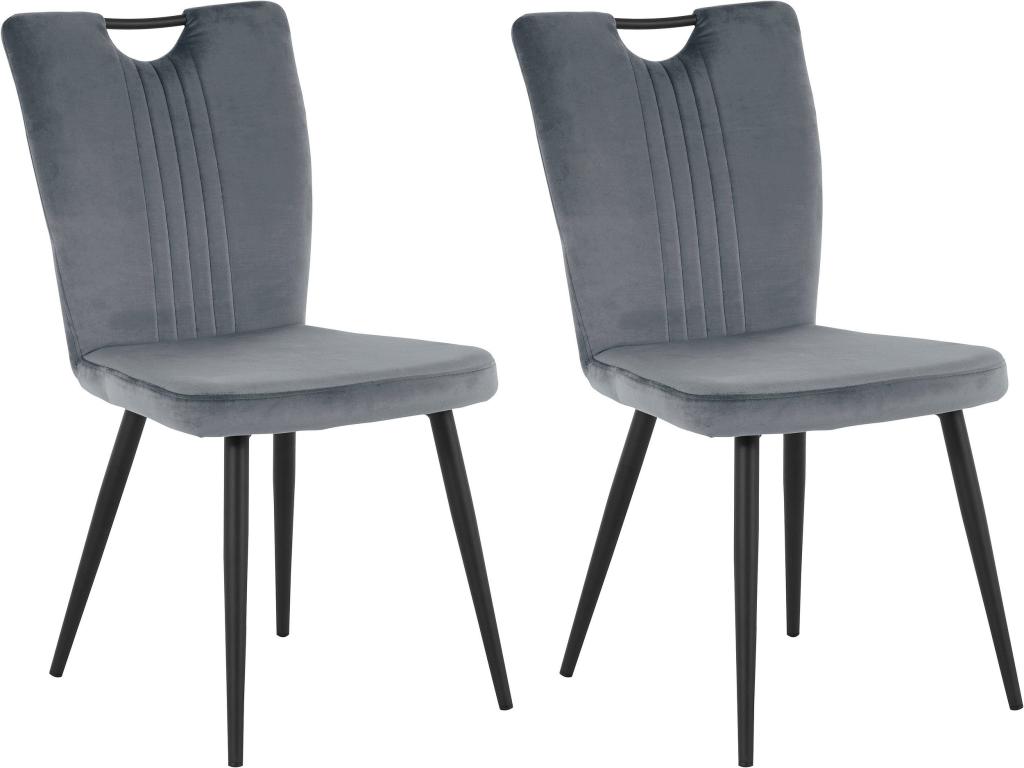 Mobenze - Sedia in Mobenze grigio / Nero paquet da 2 JVAG28444