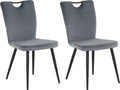 Mobenze - Sedia in Mobenze grigio / Nero paquet da 2 JVAG28444