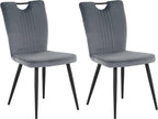 Mobenze - Sedia in Mobenze grigio / Nero paquet da 2 JVAG28444