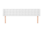 Letto in similpelle bianca, 203 x 16 x 78 cm