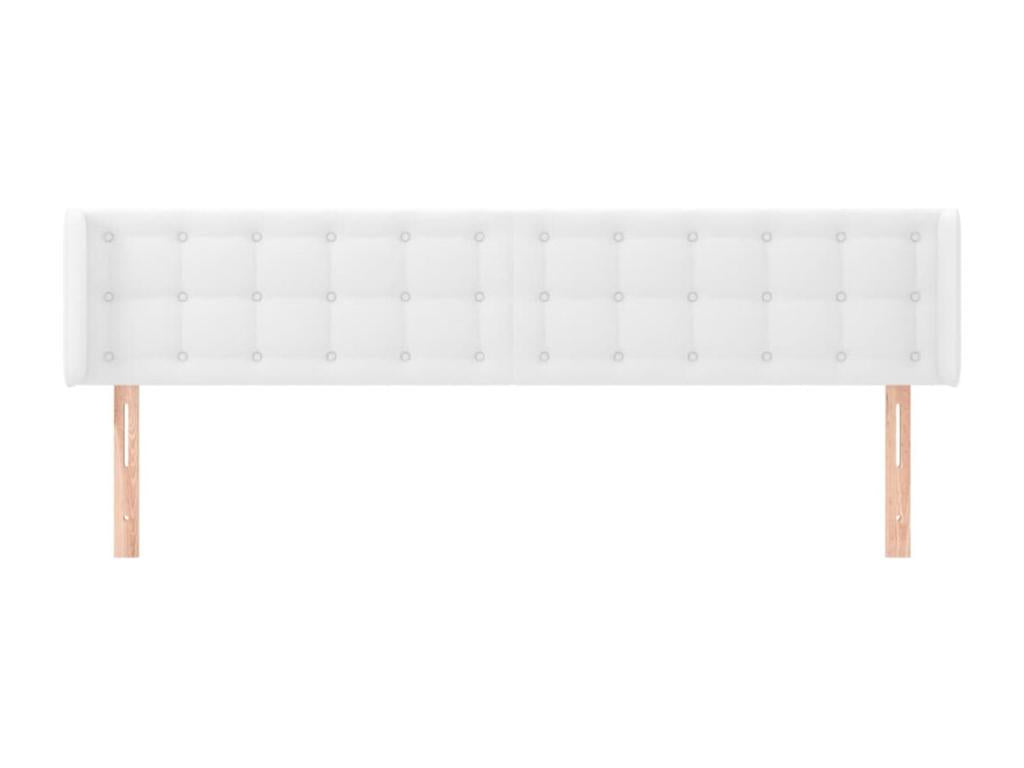 Letto in similpelle bianca, 203 x 16 x 78 cm