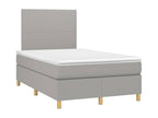 Lit à sommier tapissier con materasso Grigio chiaro 120x200 cm Tissu OQQB30797