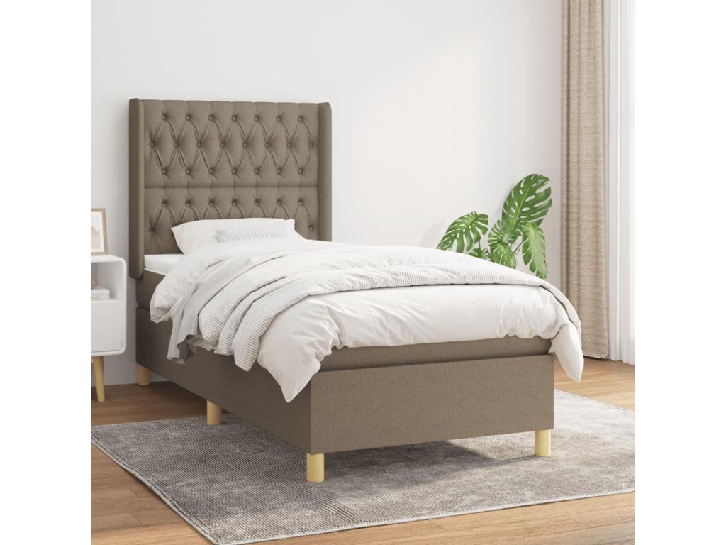 Lit à sommier tapissier con Materasso Luxameub 90x190 cm Tissu HLOF43823